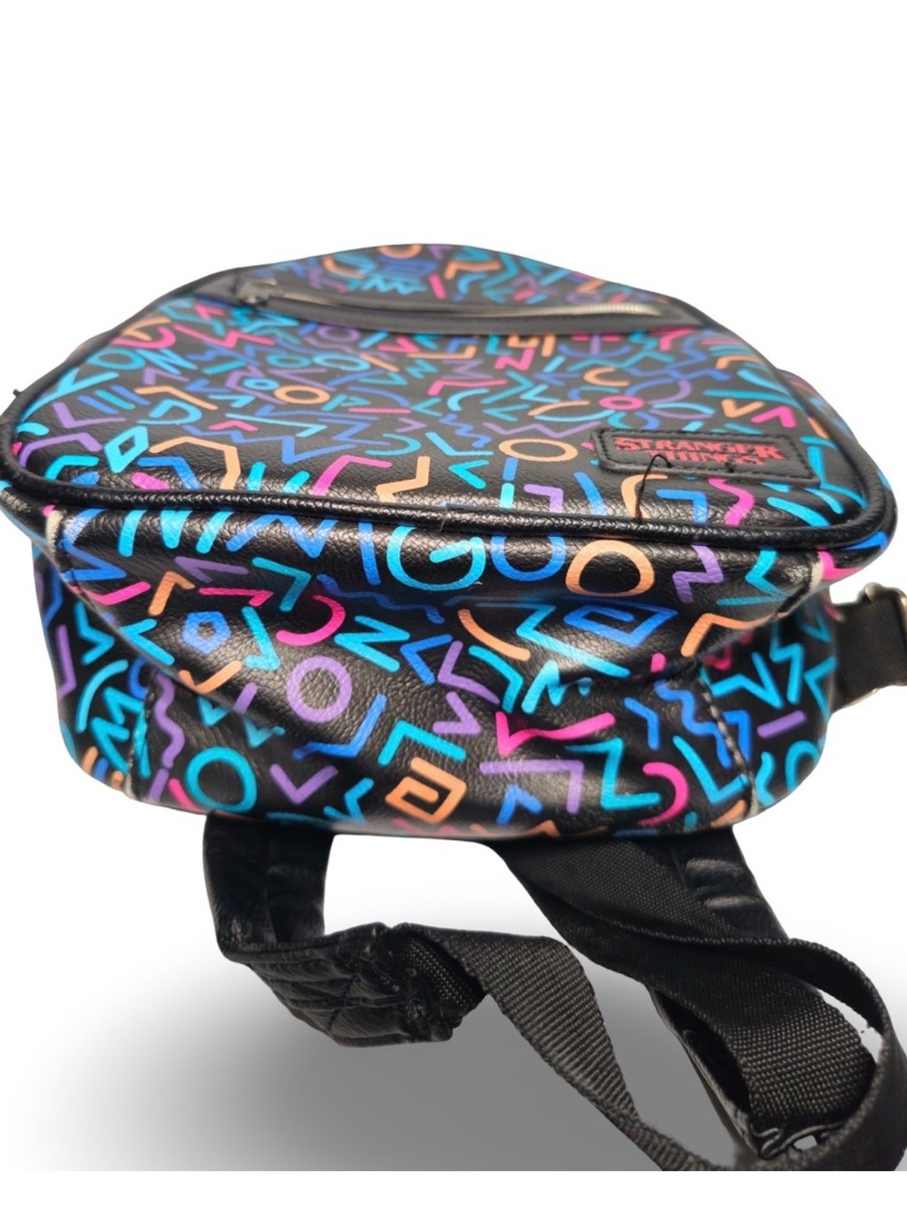 Funko Stranger Things Black Neon Geo Mini Backpack - Picture 3 of 5